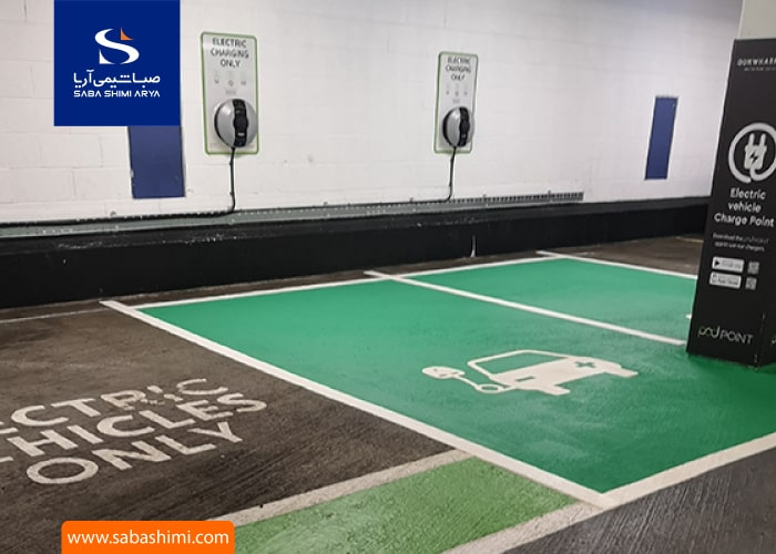 جایگاه شارژ خودرو های برقی به رنگ سبز
